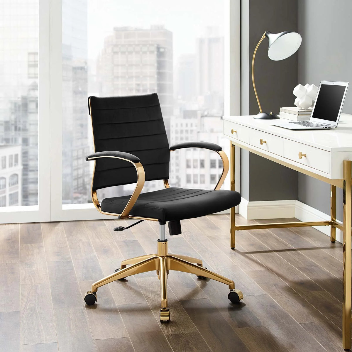 Black Velvet Office Chair T29287