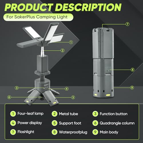 14000mAh Telescopic Rechargeable Camping Lantern Q1064