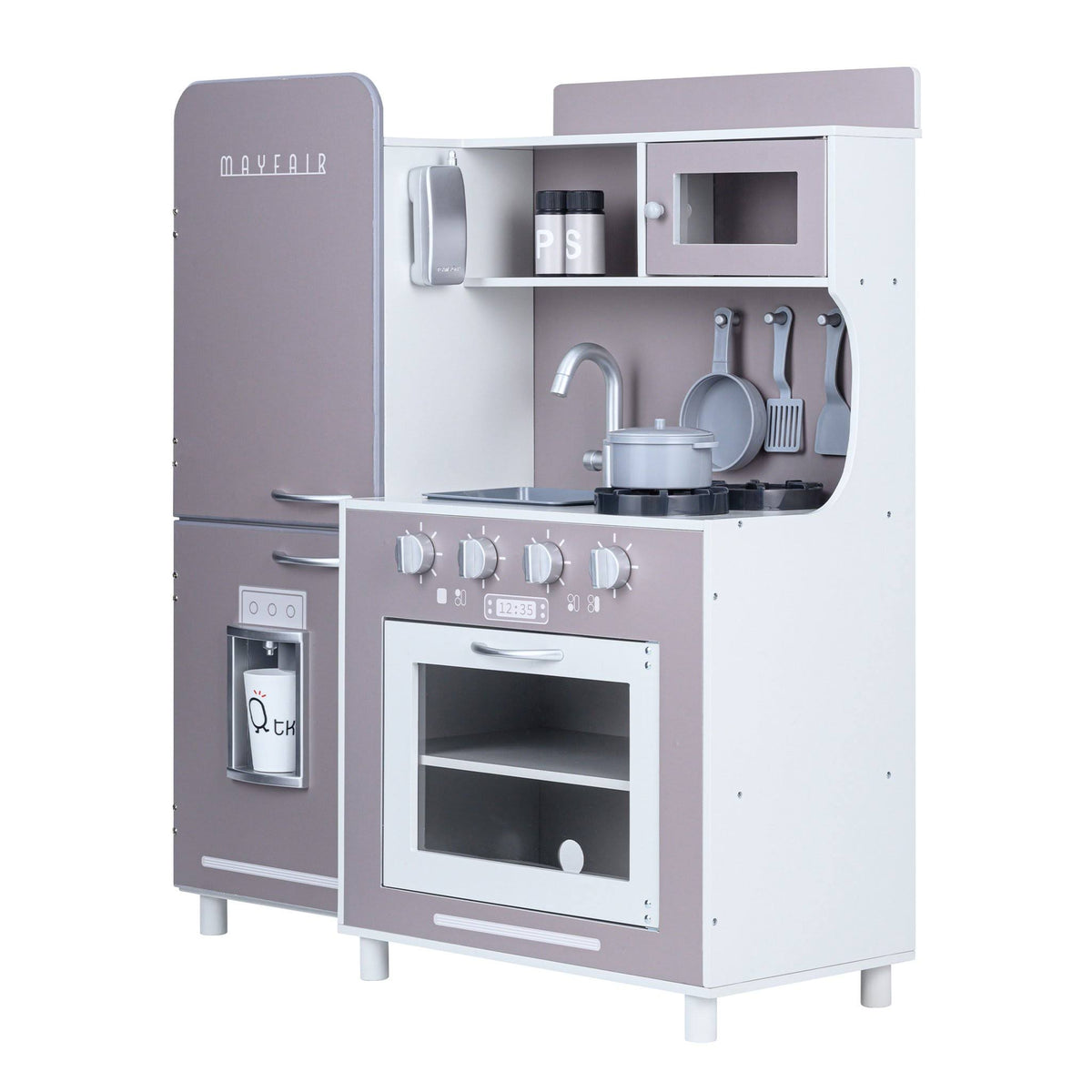 Gray Kids Play Kitchen with Cookware P646