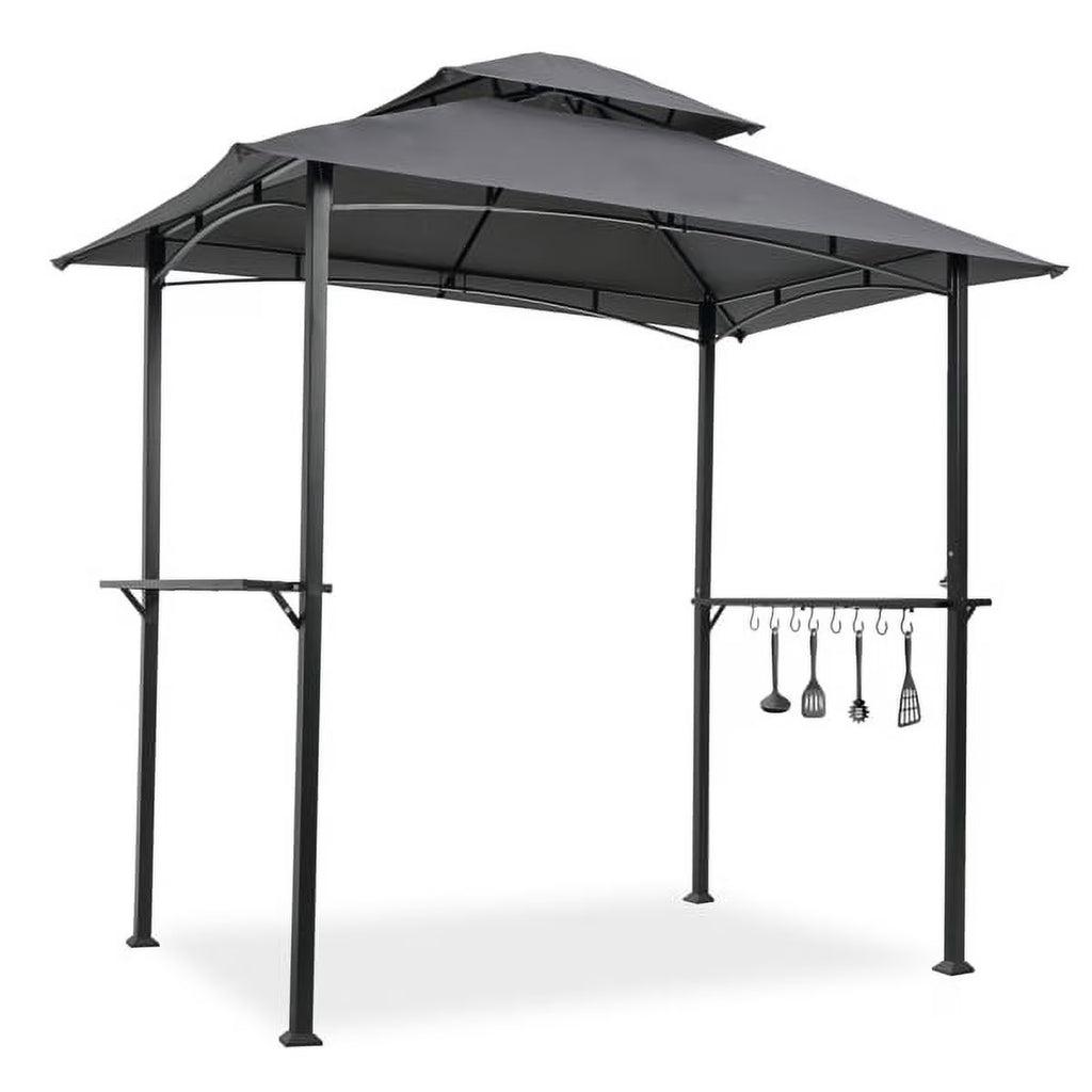 Grey Outdoor Grill Gazebo with Steel Frame M56579