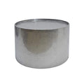 Silver Round Coffee Table with Hammered Iron C98354