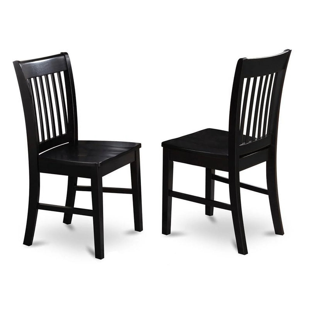 5-piece Wood Dinette Table and Chair Set in Black M476344