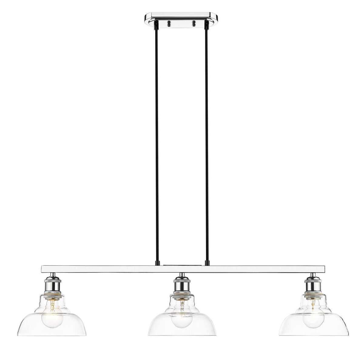 Matte Black 3 Light Semi-Flush U3569