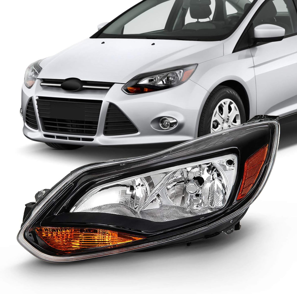 Black Trim Halogen Headlight Replacement Pack of 2 G7990