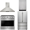 36 Gas Range, Range Hood, Refrigerator and Dishwasher C21646