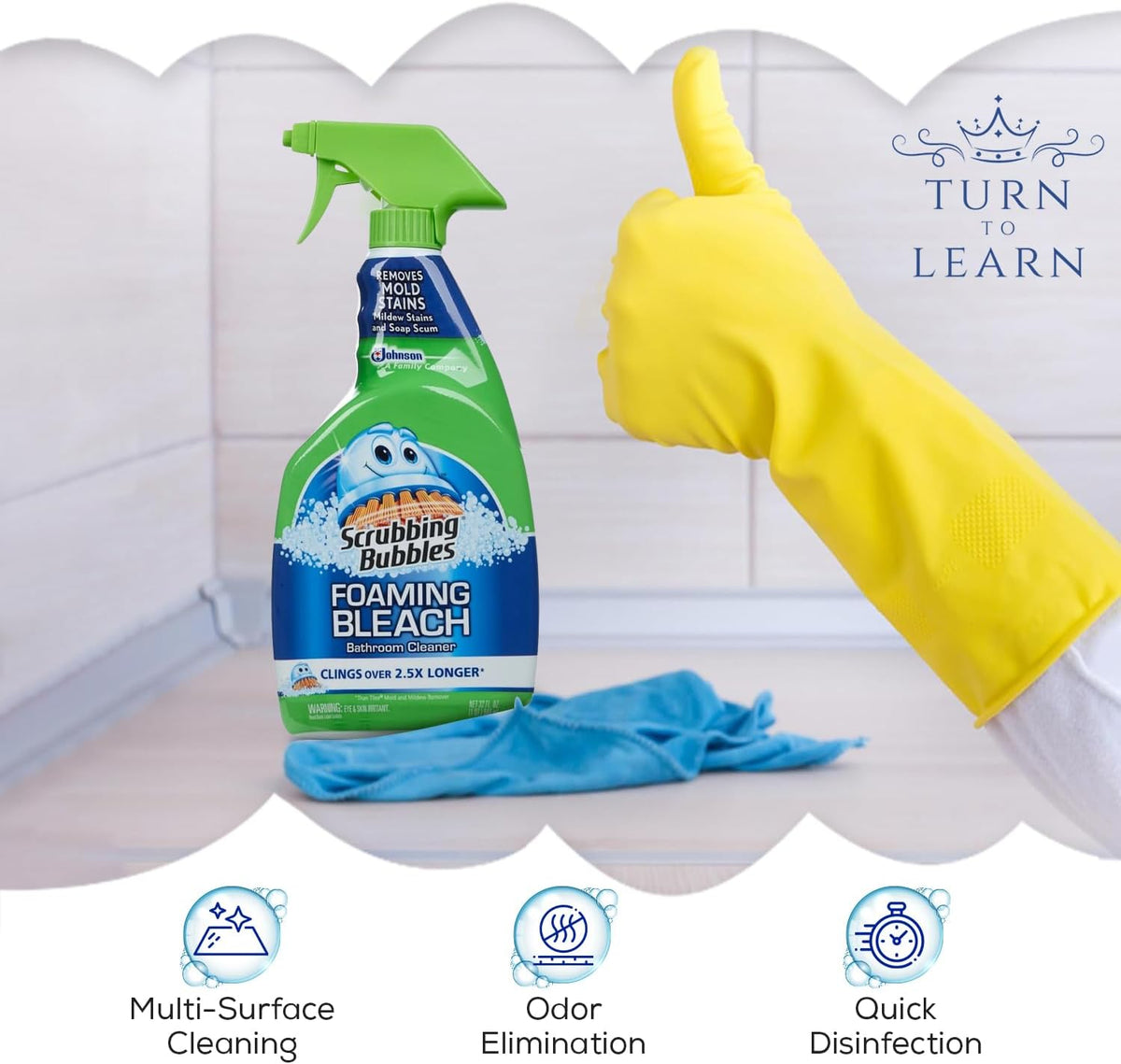2-Pack Bathroom Cleaner Foam Spray P844263
