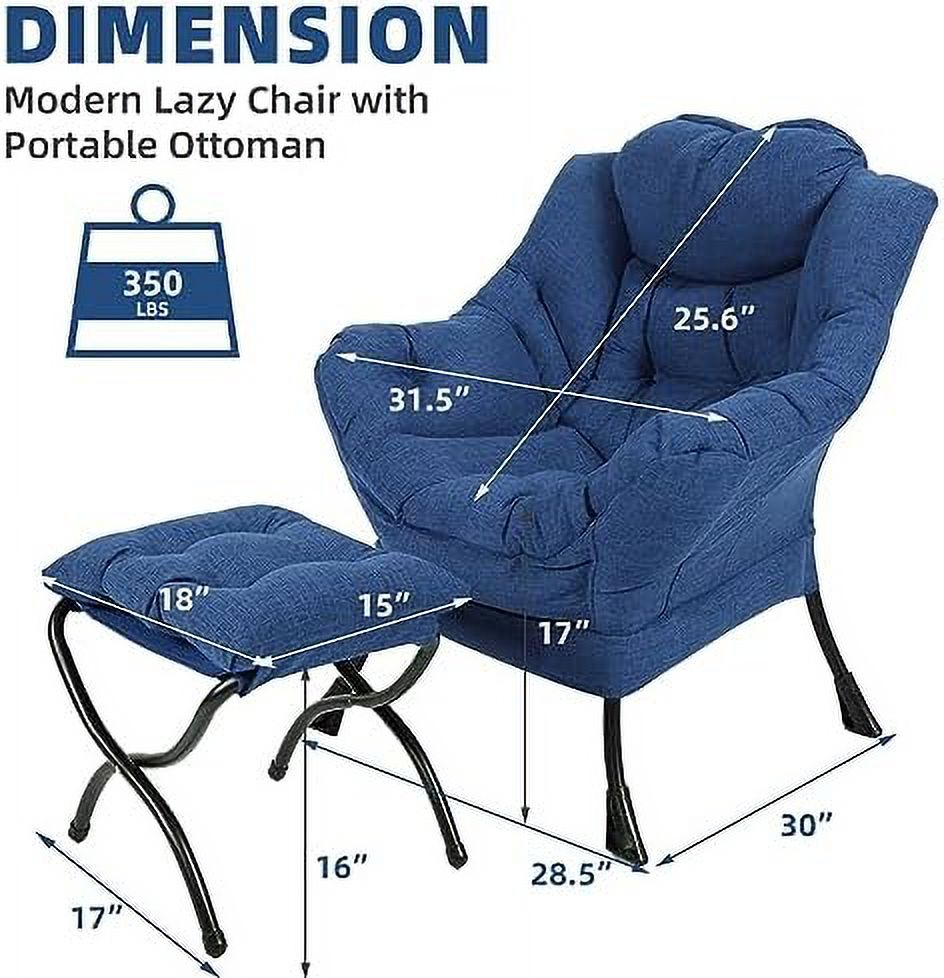 Modern Velvet Fabric Reclining Armchair with Side Pocket P532
