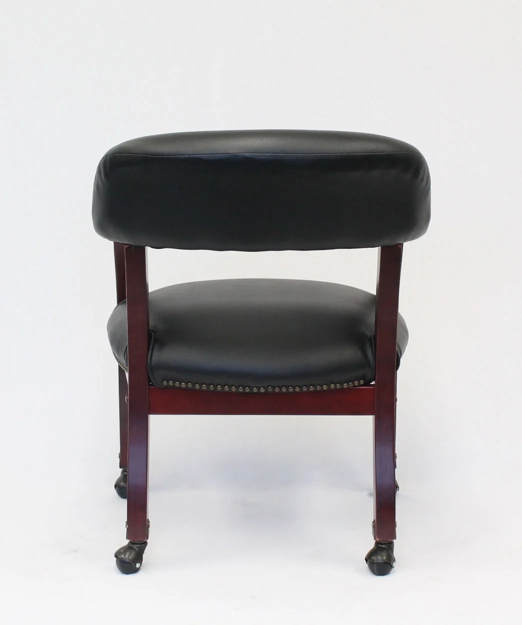 Black Faux Leather Executive Mobile Guest Chair S671