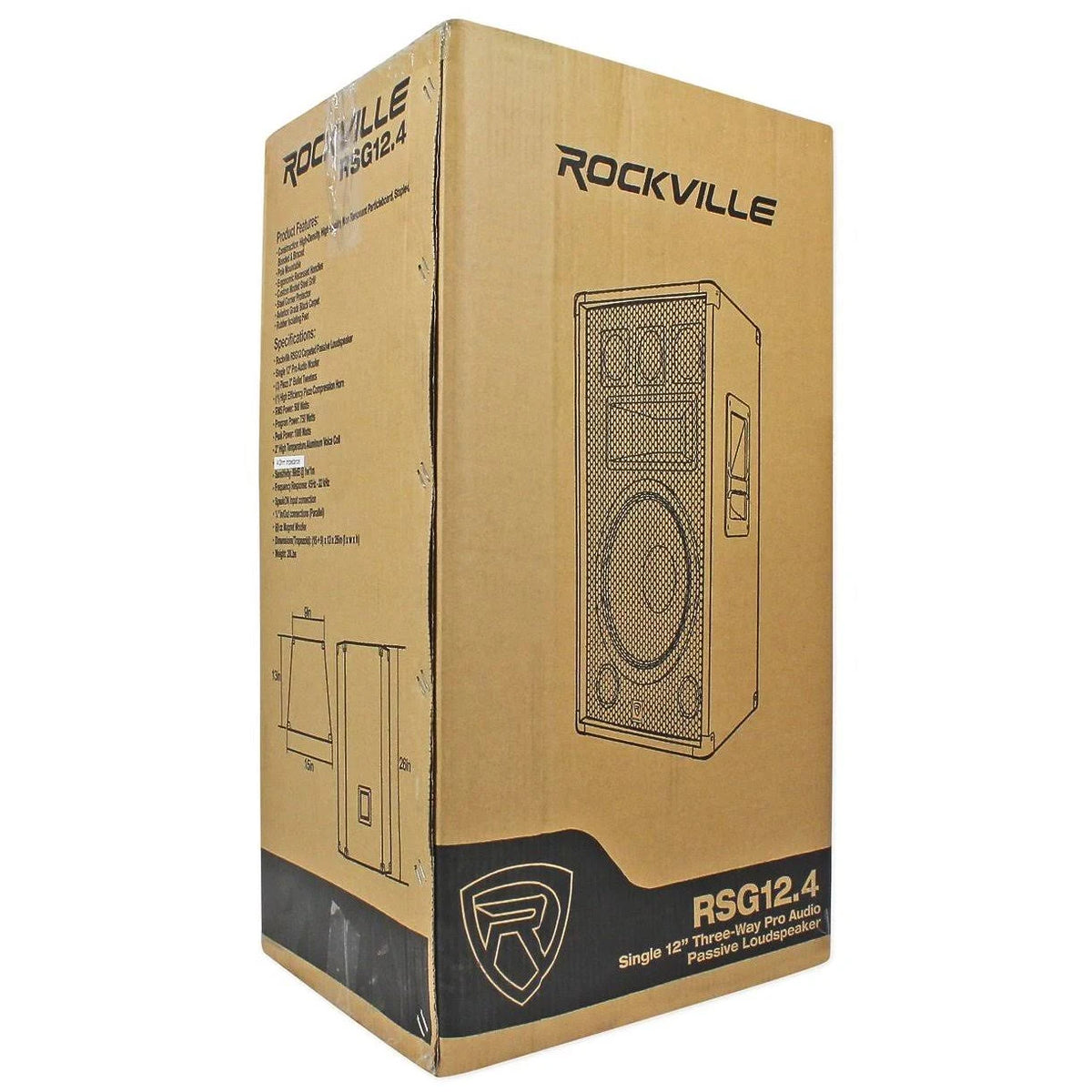 12 3-Way 1000W 4-Ohm Passive DJ Speakers with Stands, Cables, Bag R701