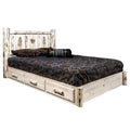 Natural Wood King Platform Bed Y8463