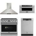 36 Electric Range, Range Hood, Dishwasher and Microwave N45305