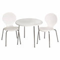Childrens Table and 2 Chair Set with Chrome Legs White H69237