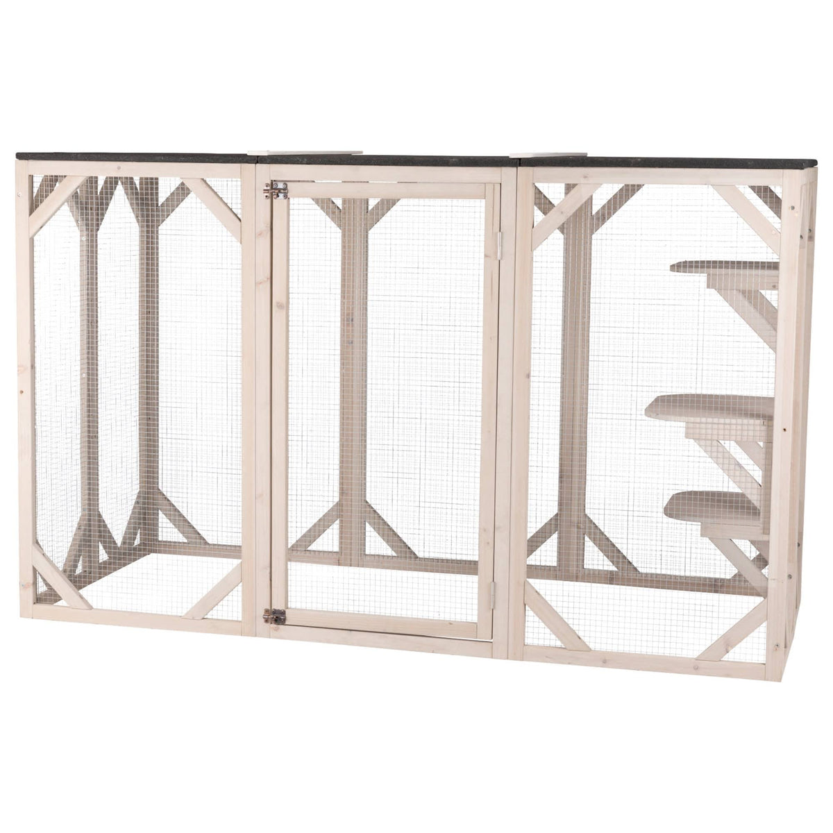 Wooden Cattery Grey L96168