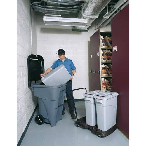 65 gal. Blue Rectangular Trash Can P424