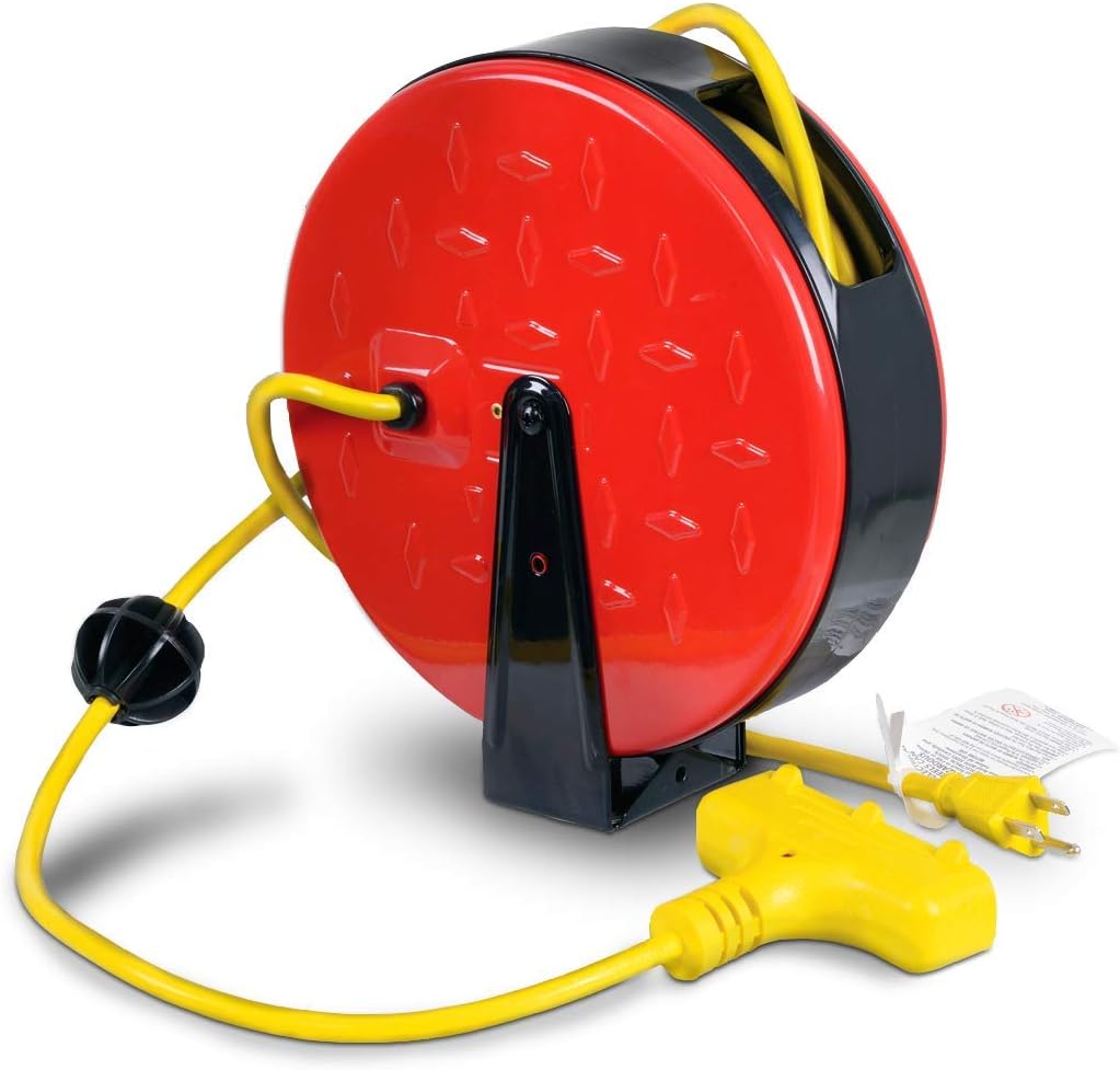 Retractable 16AWG x 30' Foot Extension Cord Reel O904792