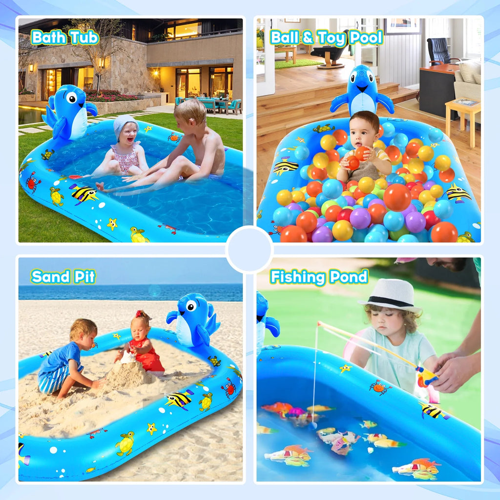 Inflatable Sprinkler Pool 170 * 101cm / 67 * 40in B20532
