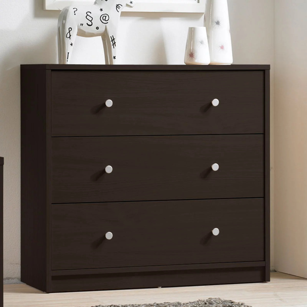White 3 Drawer Dresser R535994