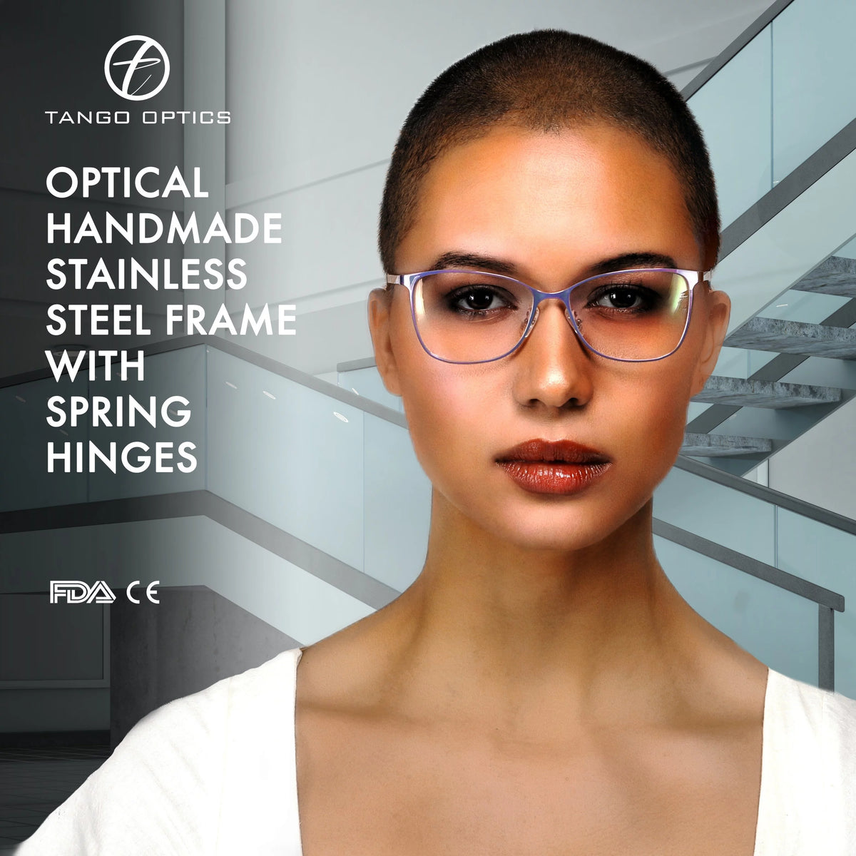 Metal Stainless Steel Reading Eyeglasses Frame R7445