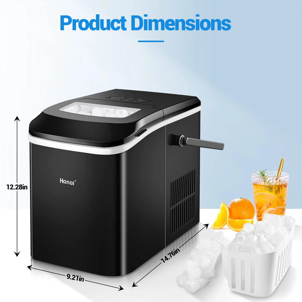 Portable Countertop Ice Maker with Ice Scoop and Basket L393162