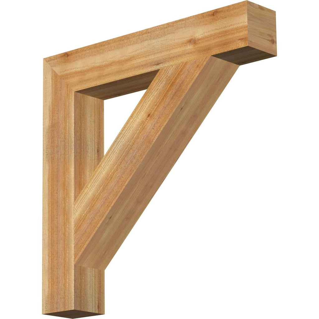 Traditional Block Rough Sawn Bracket, Western Red Cedar S7339