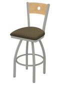 30x22 Bar Stool with Anodized Nickel Finish and 360 Swivel N44105