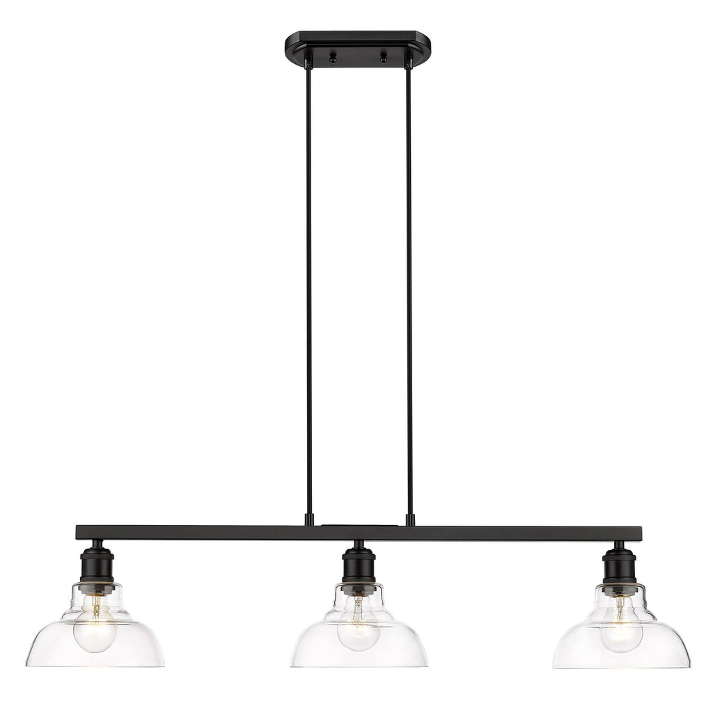 Matte Black 3 Light Semi-Flush U3569