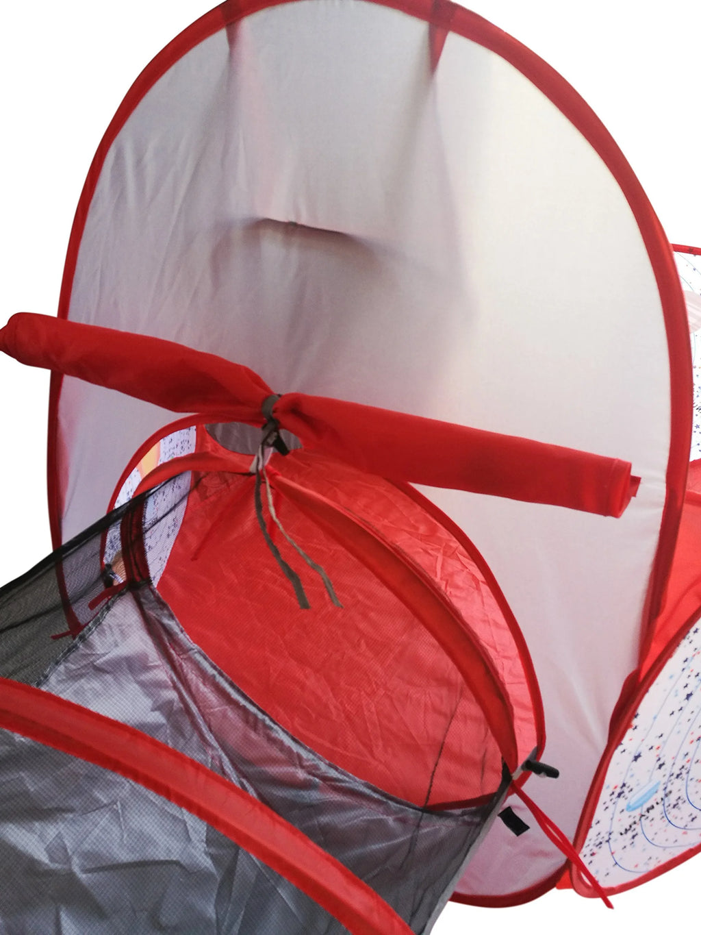 3pc Kids Play Tent Tunnel and Ball Pit with Basketball Hoop C587822