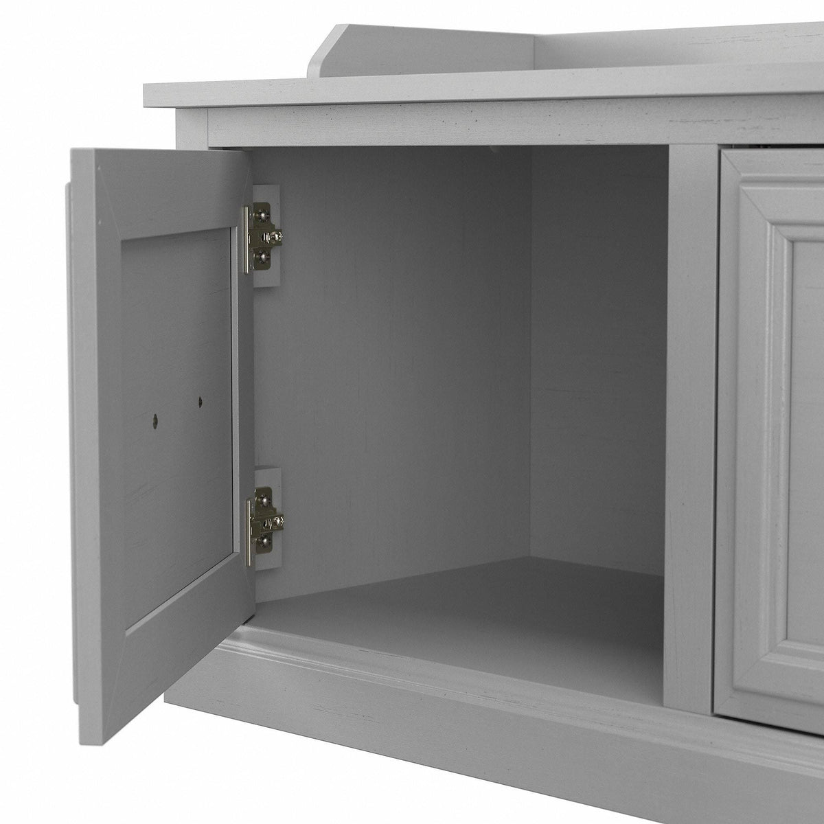 Entryway Bench with Doors in Cape Cod Gray Z511371