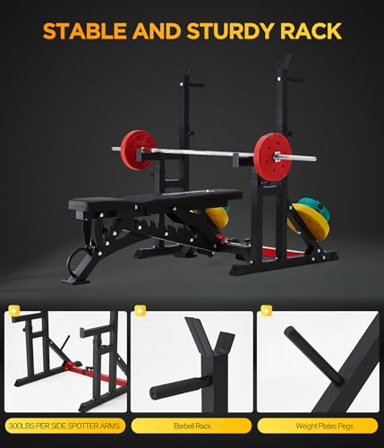 Adjustable Short Squat Rack with J-hooks Q7037