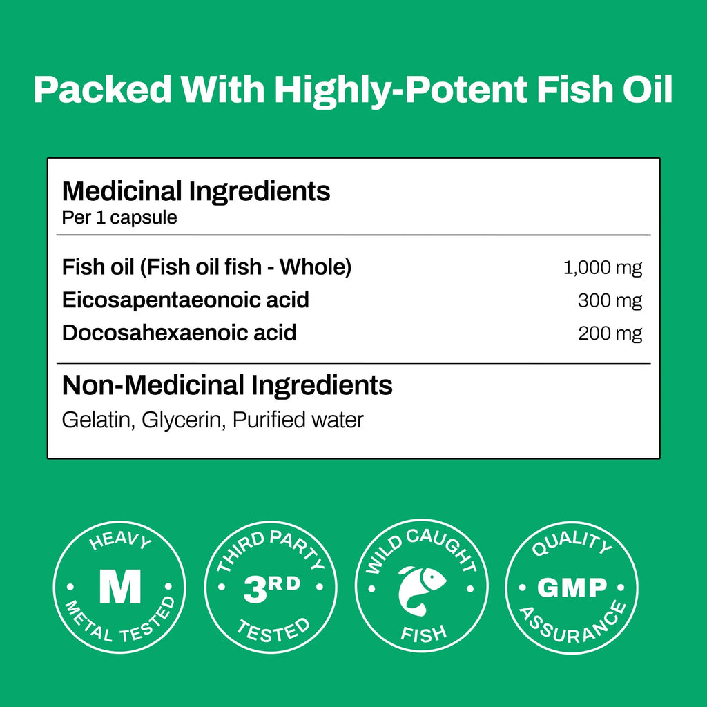3000mg Fish Oil Softgels, 120 Softgels S421