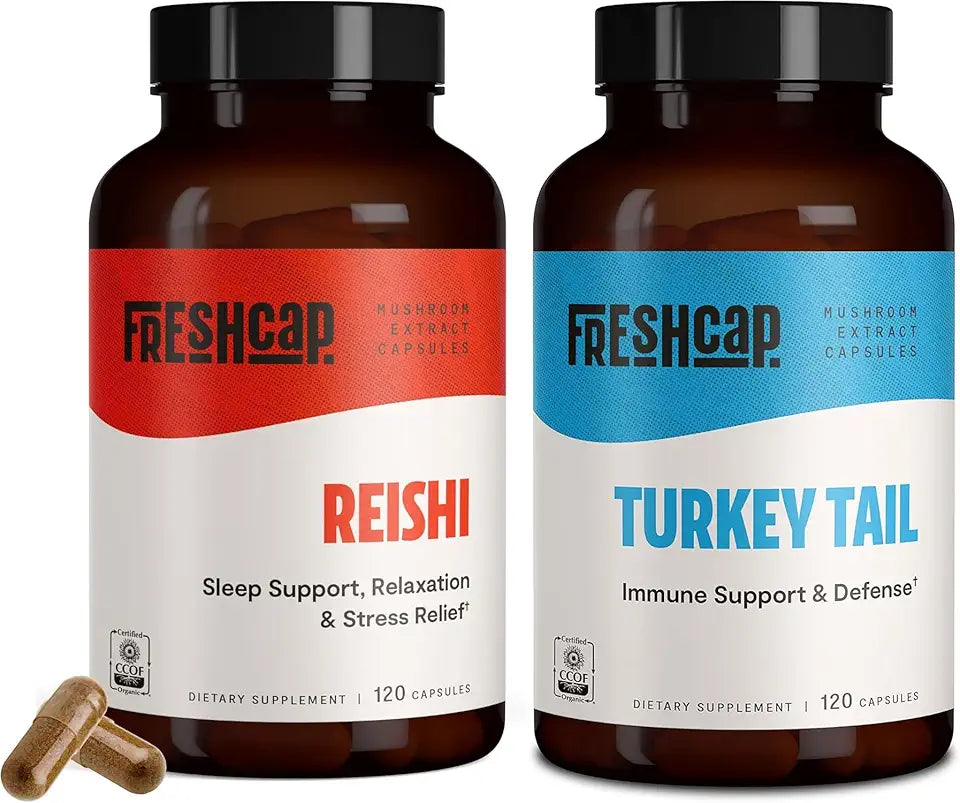 Reishi and Turkey Tail Mushroom Capsules O462290
