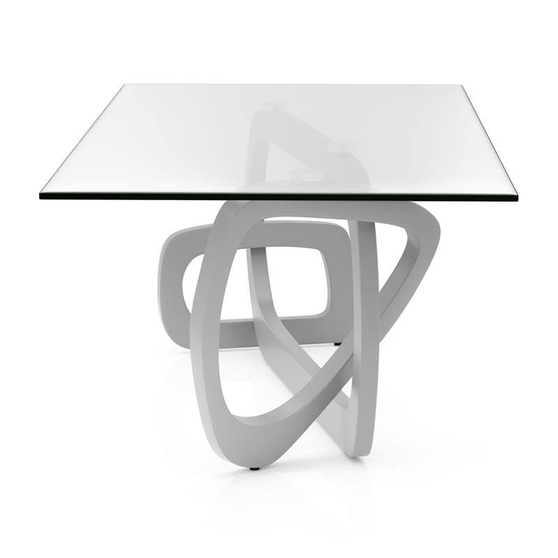 Contemporary Glass Top Coffee Table in Champagne B893