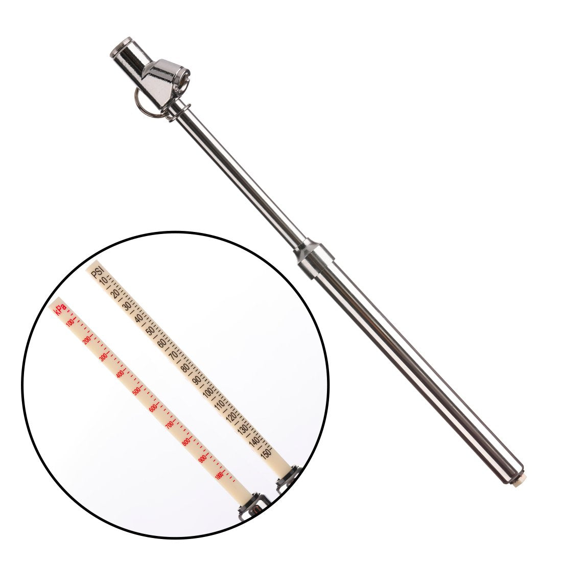 Tire Pressure Gauge 10-150PSI 10 Packs Silver U87440