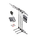 3 Pack Microphone Boom Arm Stand Holder XLR Cable Dynamic Mic Clip S8935