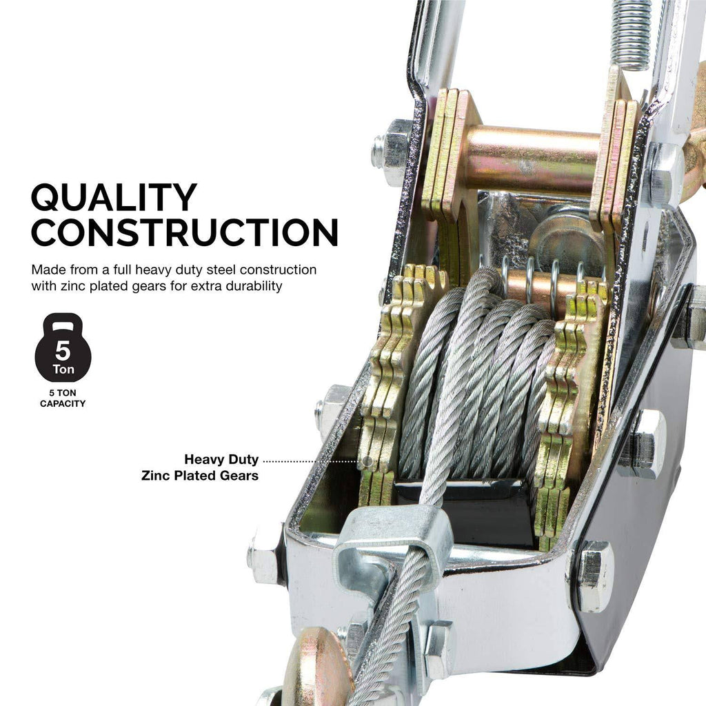 5-Ton Dual Gears Power Cable Puller B484