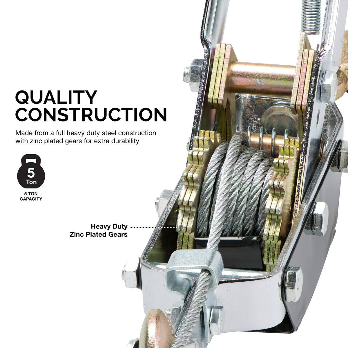5-Ton Dual Gears Power Cable Puller B484