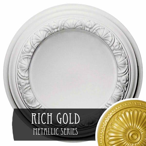 Carlsbad Ceiling Medallion, Hand-Painted Rich Gold C649