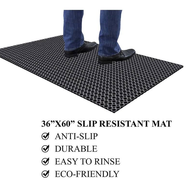 Octagonal 100% Rubber Hollow Mat D803220