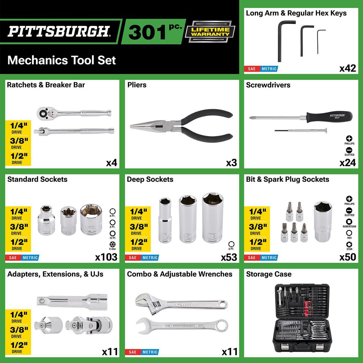 Mechanics Tool Set, 301-Piece A891099