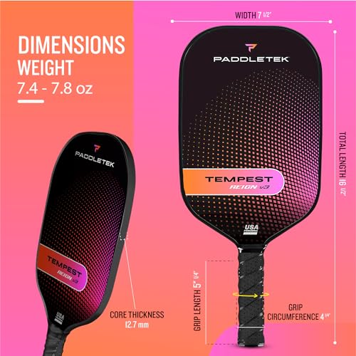 Pickleball Paddle with Polymer Honeycomb Core, Carbon Fiber Surface F600