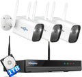 3-Cam Wireless Security Camera System with Color Night Vision F512023