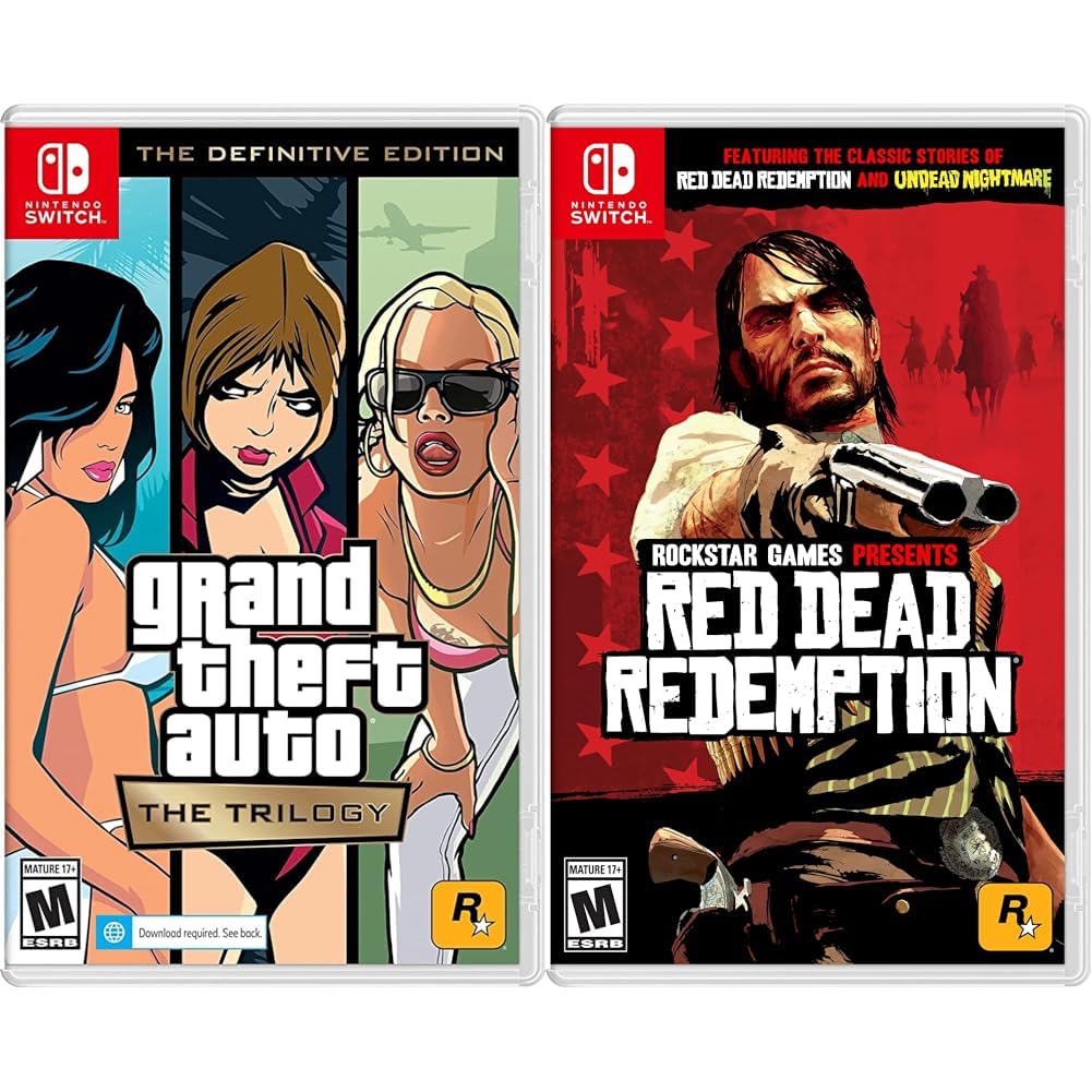 Grand Theft Auto: The Trilogy - Definitive Edition - Nintendo Switch and Red Dead Redemption - Complete Single Player Experiences T946
