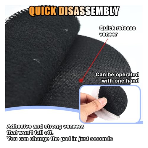 7PCS 3 Inch Car Wool Polishing Buffing Pads with M10 Drill Adapter Q11281