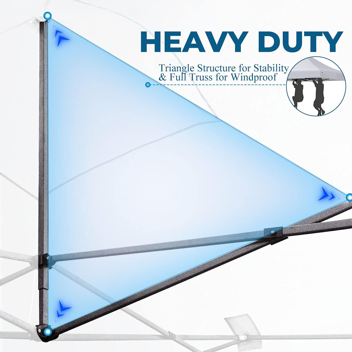 10'x10' Heavy Duty Waterproof Pop Up Canopy Tent with Roller Bag F833