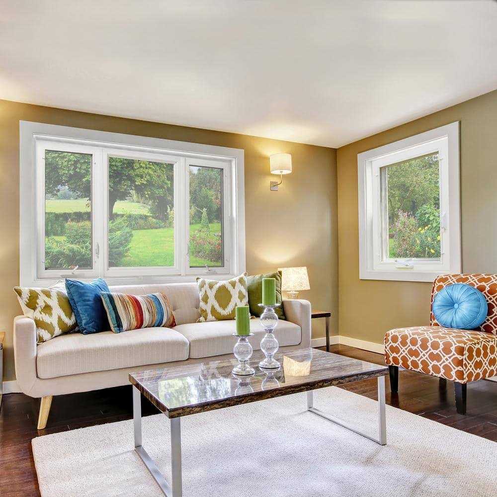 36 in. x 60 in. White Right-Hand Vinyl Casement Window with Screen N60724
