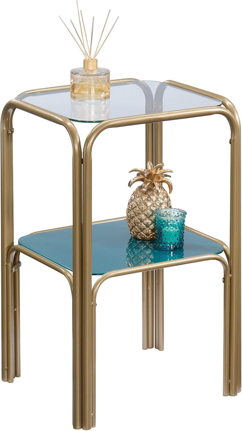 End Table Satin Gold Finish A92728