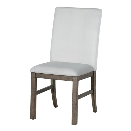 7-Piece Wood Rectangular Dining Table Set with 6 Upholstered Chairs O307448