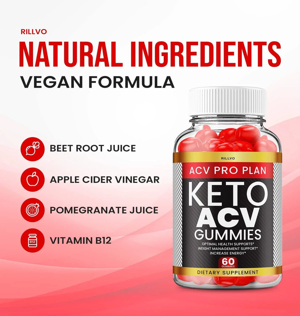 2 Pack ACV Keto Gummies Dietary Supplement 120 Gummies F4643