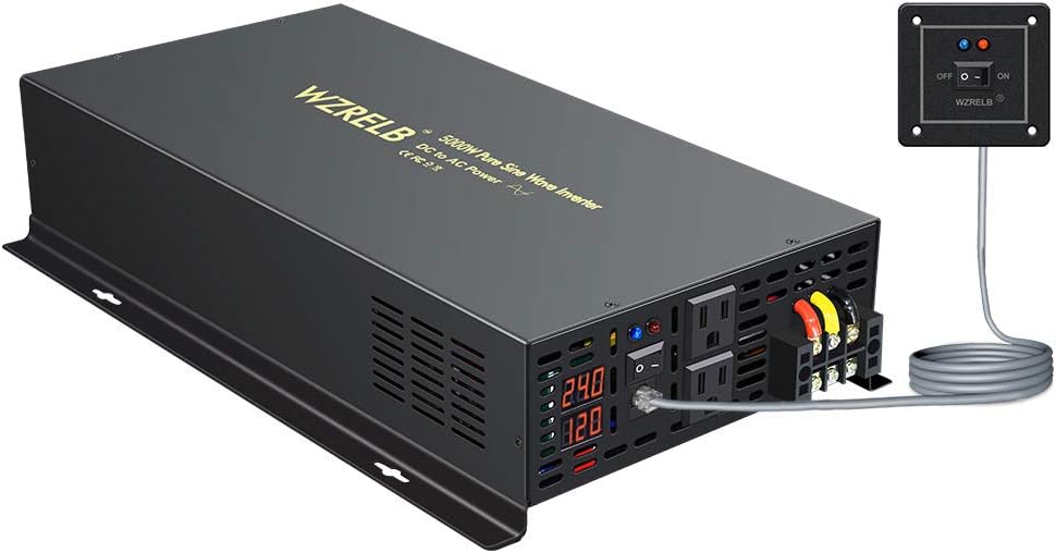 800Watt 12V DC to 110V 120V Power Inverter with Remote Control Dual AC Outlets R273