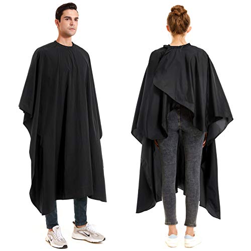 Nylon Barber Cape 64"x56" Waterproof Black O6889